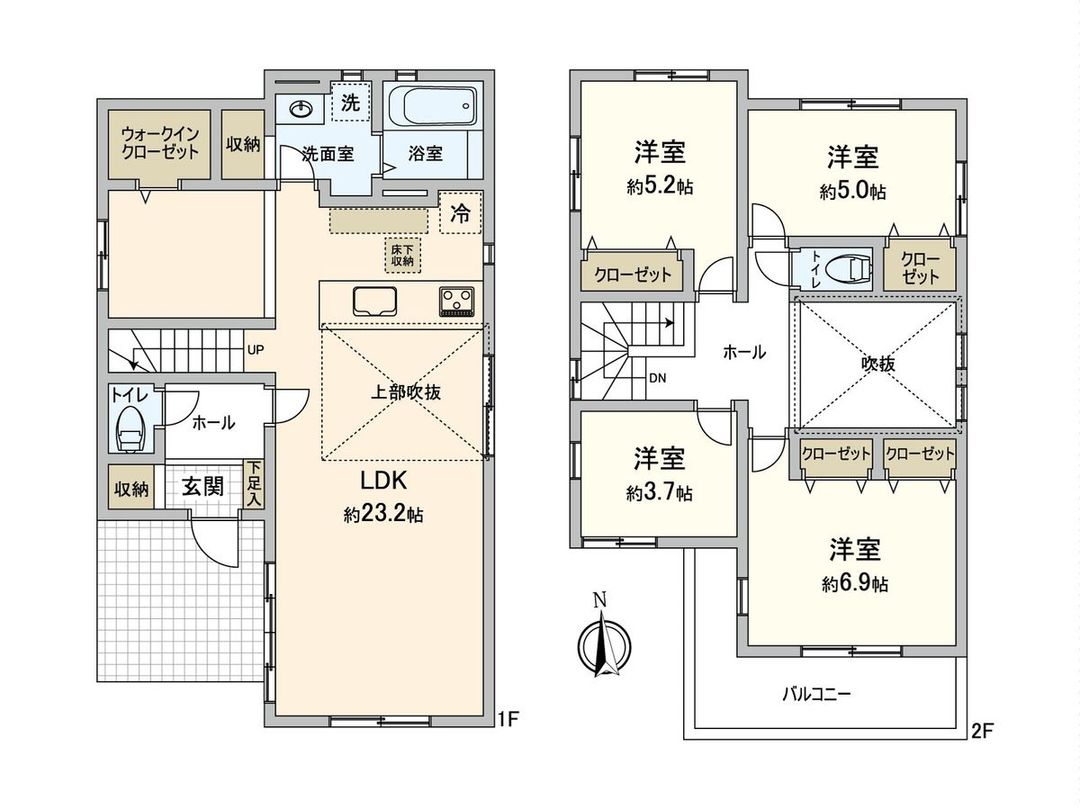 New 4LDK House in Hanno, Saitama - 105.57 sqm, 2026 Build - Thumbnail 3