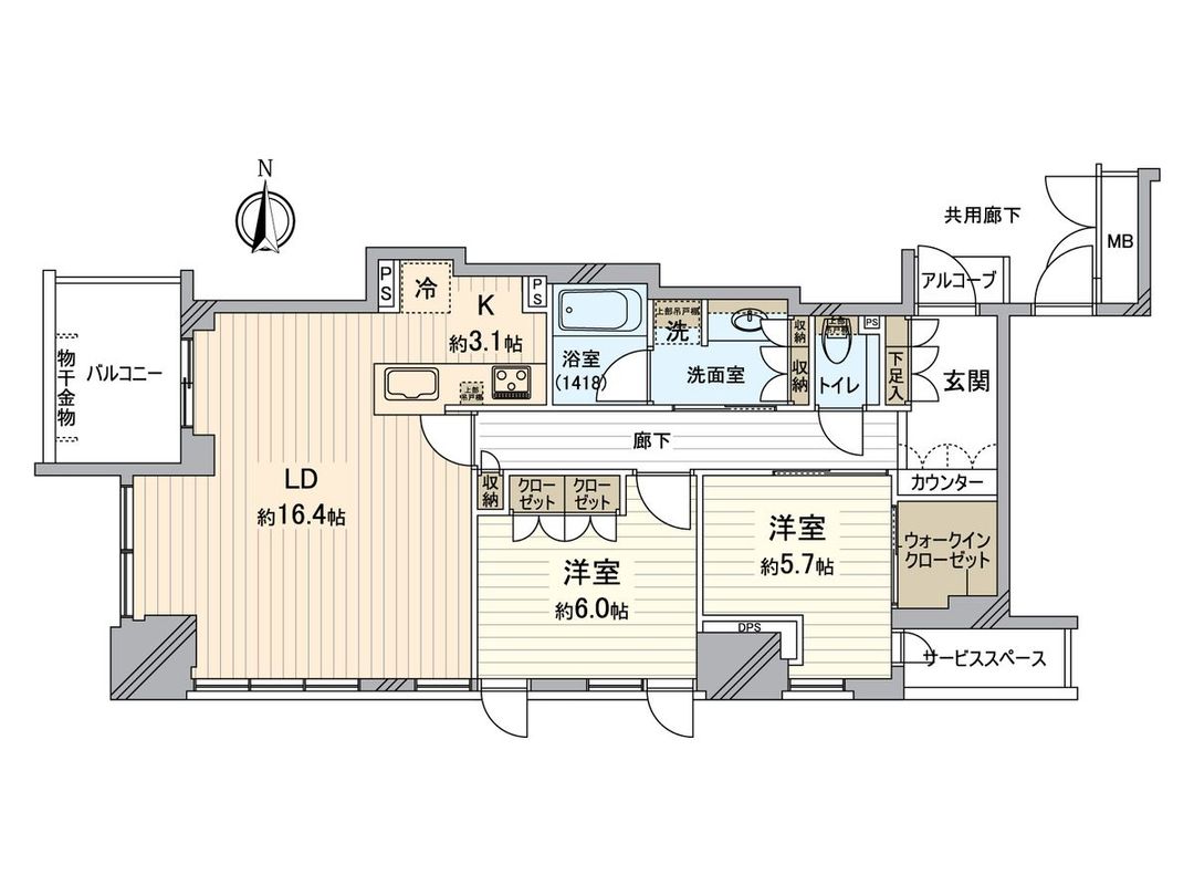 2LDK Apartment for Sale in Chuo-ku, Osaka - 76.51 sqm - Thumbnail 3