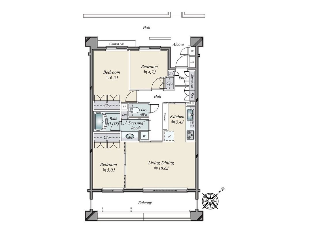 3LDK Apartment in Yokohama Naka Ward 70.48m² - Thumbnail 3