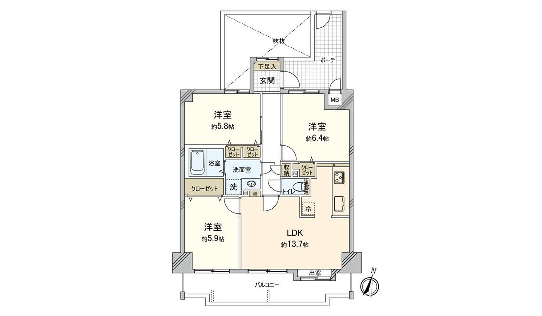 71.7sqm 3LDK Apartment for Sale in Itoshima City, Fukuoka - Thumbnail 3