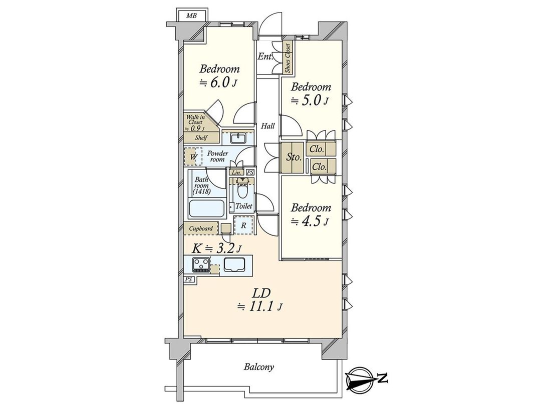 3LDK Apartment in Suginami, Tokyo | Park Homes Zenpukuji River Greenbelt - Thumbnail 3