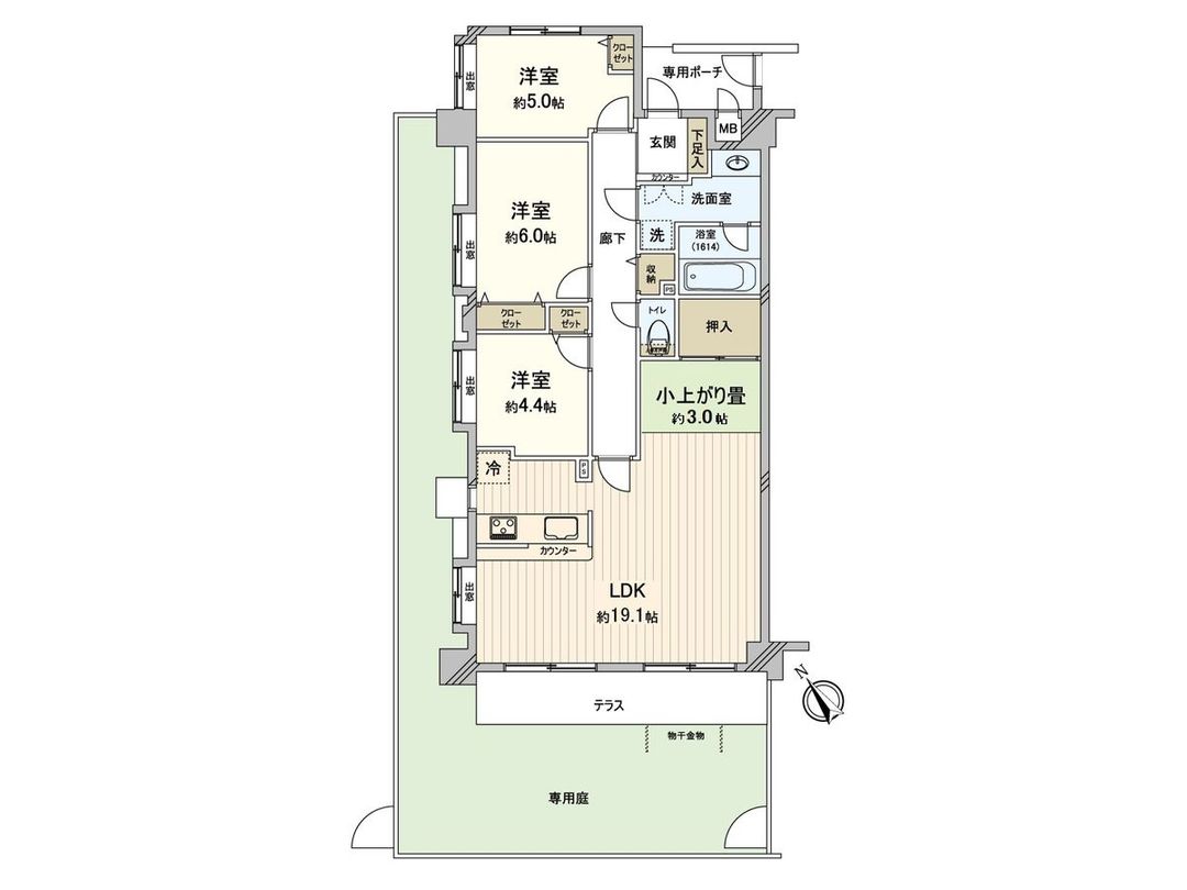 3LDK Apartment with Private Garden in Fujisawa, Kanagawa - Thumbnail 3