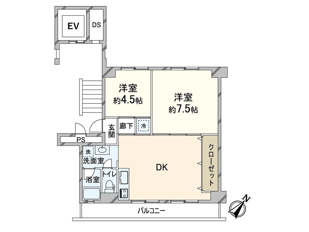 2DK Apartment in Yodogawa-ku, Osaka - 46.71 sqm - Thumbnail 3