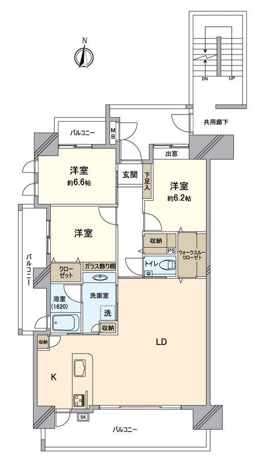 3LDK Apartment for Sale in Okayama City Kita Ward, 91.68 sqm - Thumbnail 3