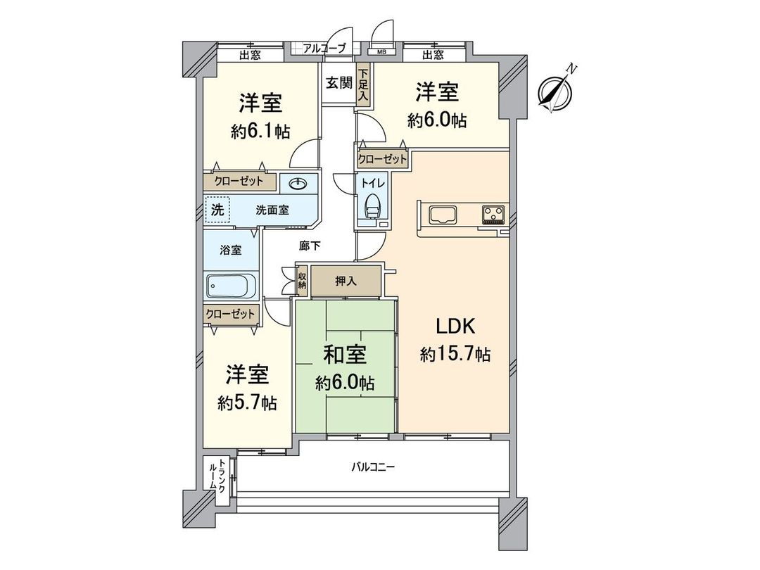 4LDK 87.55 sqm Apartment for Sale in Higashi Ward, Fukuoka - Thumbnail 3