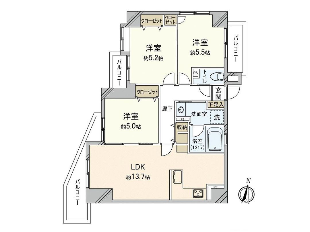 Renovated 3LDK Apartment in Sawara Ward, Fukuoka City - Thumbnail 3