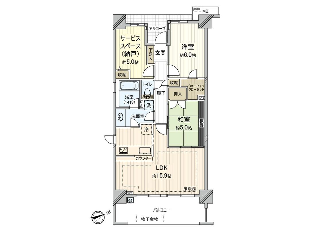 Land City Chofu Tama River Sereno 2SLDK Apartment for Sale - Thumbnail 3
