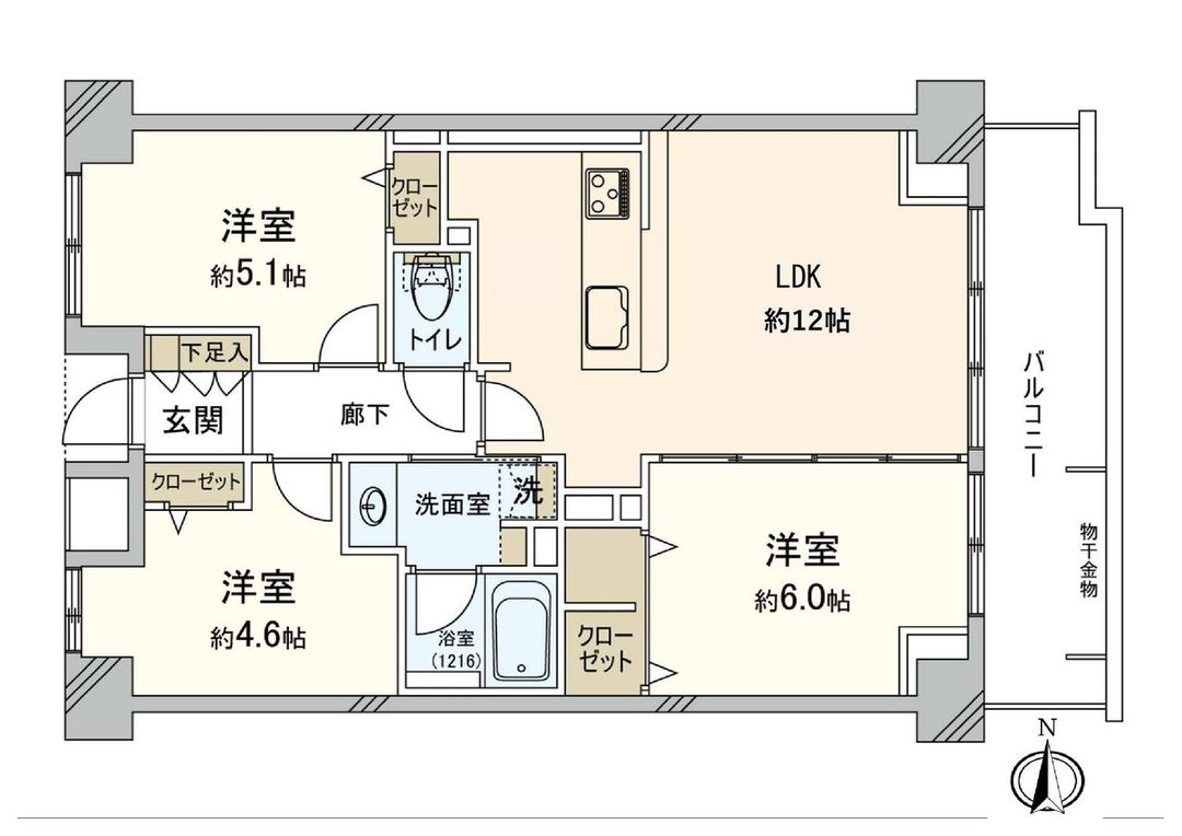3LDK Apartment for Sale in Hirano, Osaka with 2026 Renovation - Thumbnail 2