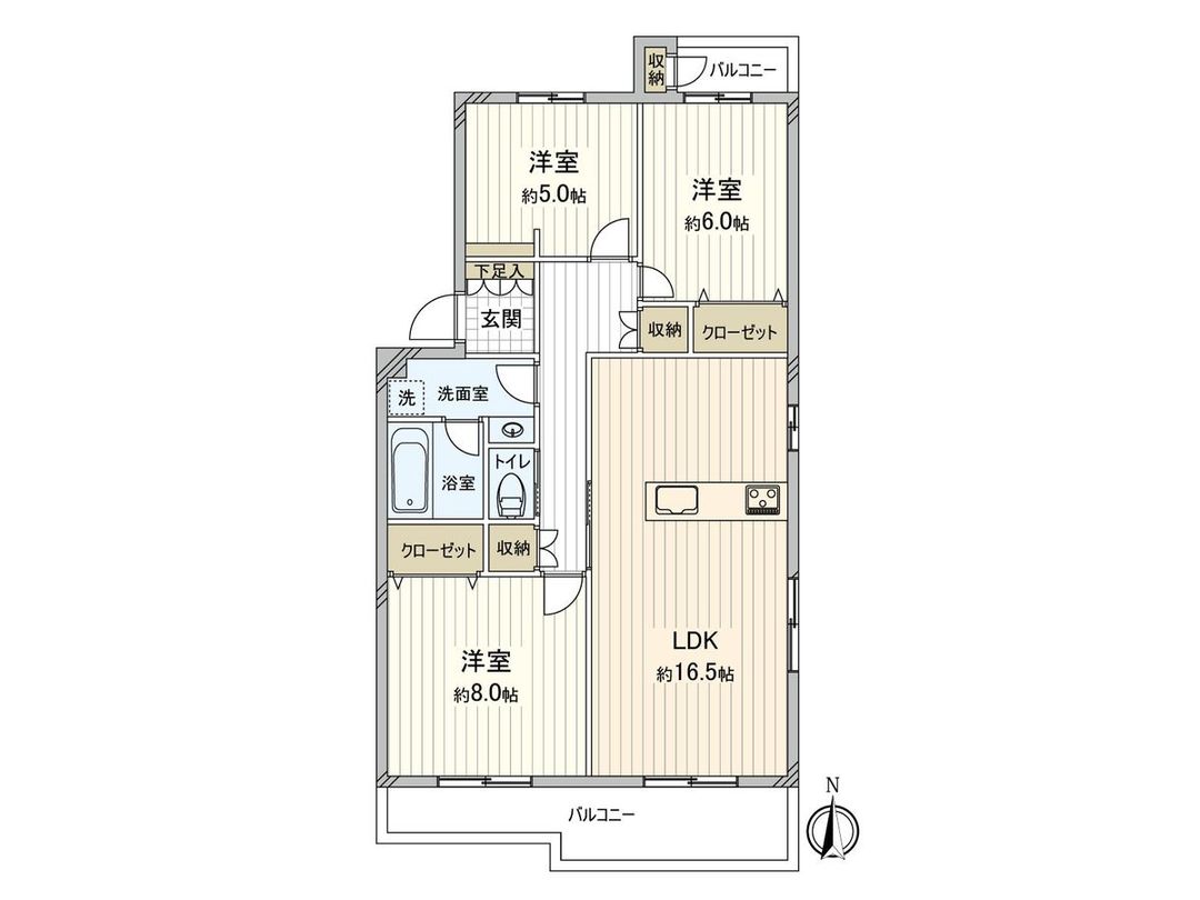 3LDK Apartment for Sale in Suzugaminecho, Hiroshima Nishi Ward - Thumbnail 2