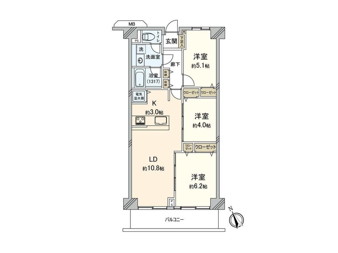 Tsurumi Heights 3LDK Apartment for Sale in Yokohama - Thumbnail 3