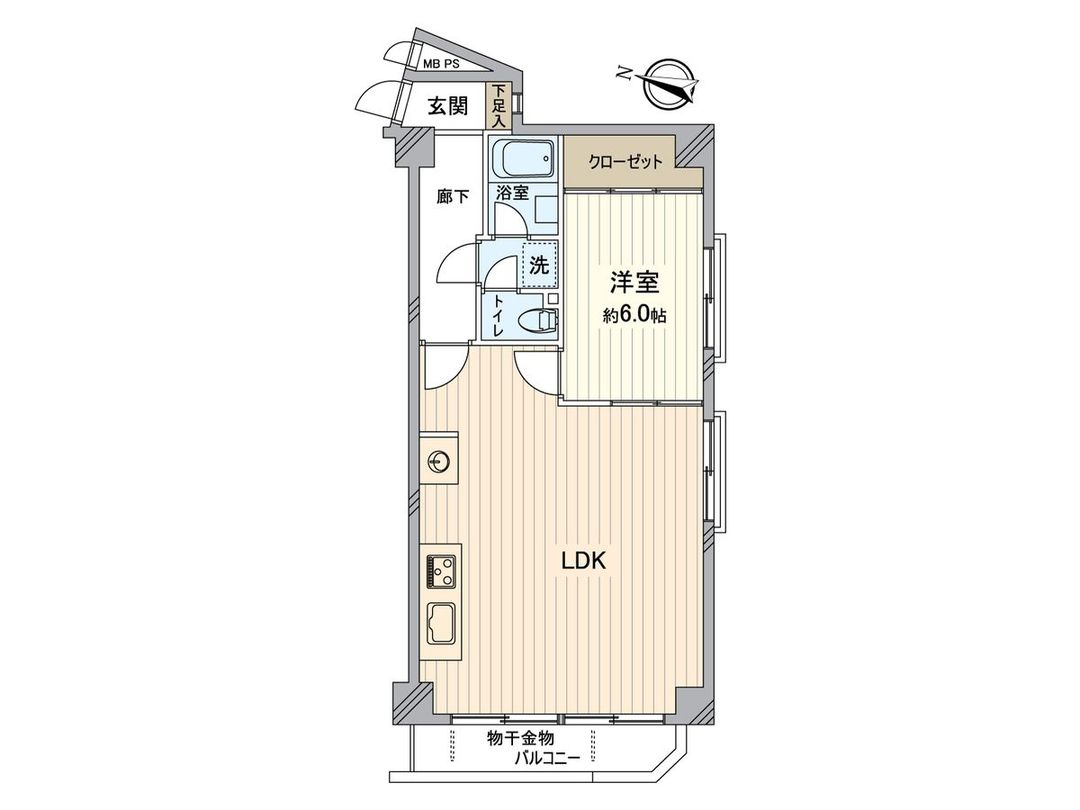 Kameido Diamond Mansion 1LDK Apartment for Sale in Tokyo - Thumbnail 3