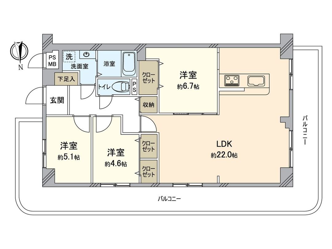 Maison d'Or Takashi 3LDK Apartment for Sale in Osaka - Thumbnail 3