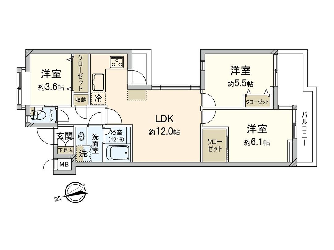 3LDK Renovated Apartment in Chofu, Tokyo | 61.21m² - Thumbnail 3