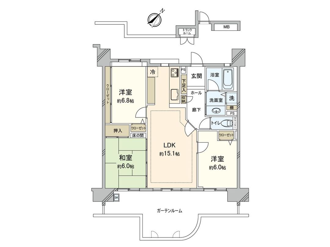 3LDK Top Floor Apartment Near Misakigaoka Station, Itoshima - Thumbnail 3