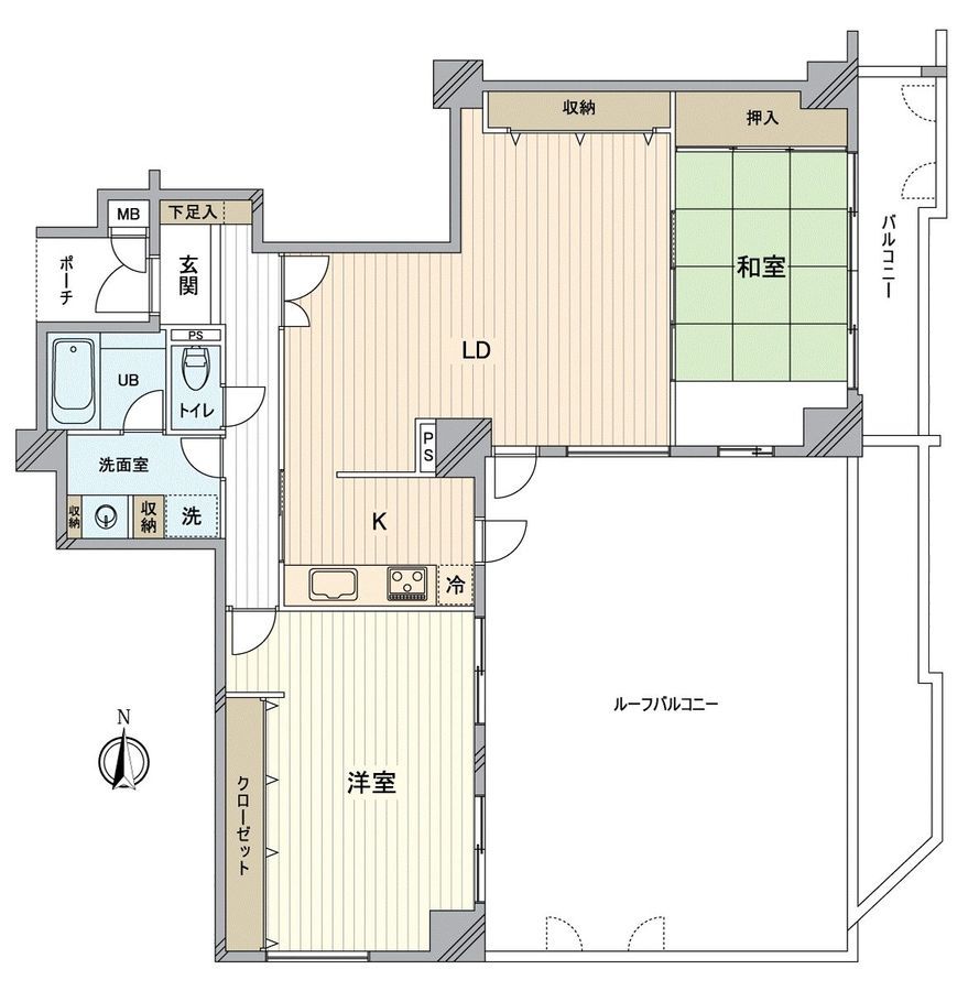 2LDK Apartment for Sale in Kita-ku, Okayama City - Thumbnail 3