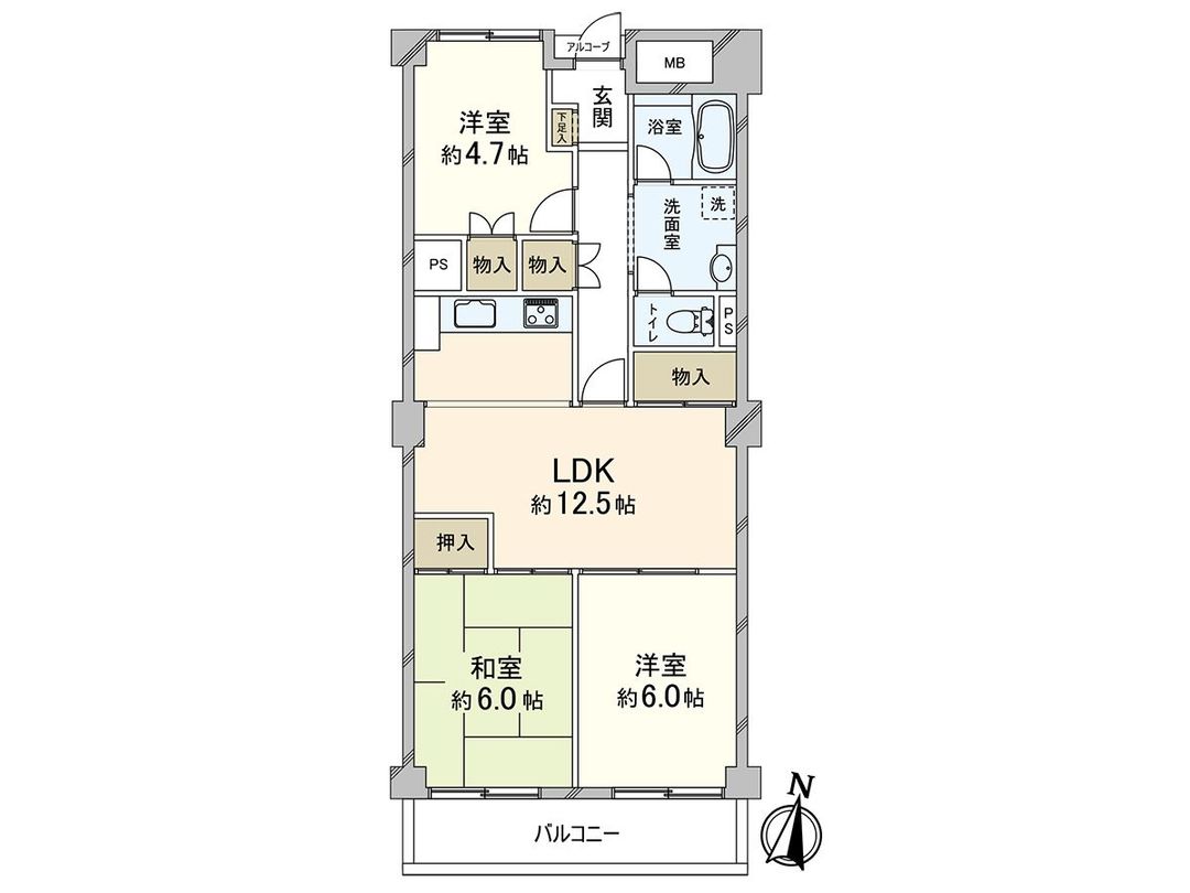 Renovated 3LDK Apartment 74.25 sqm in Kobe Chuo Ward - Thumbnail 3