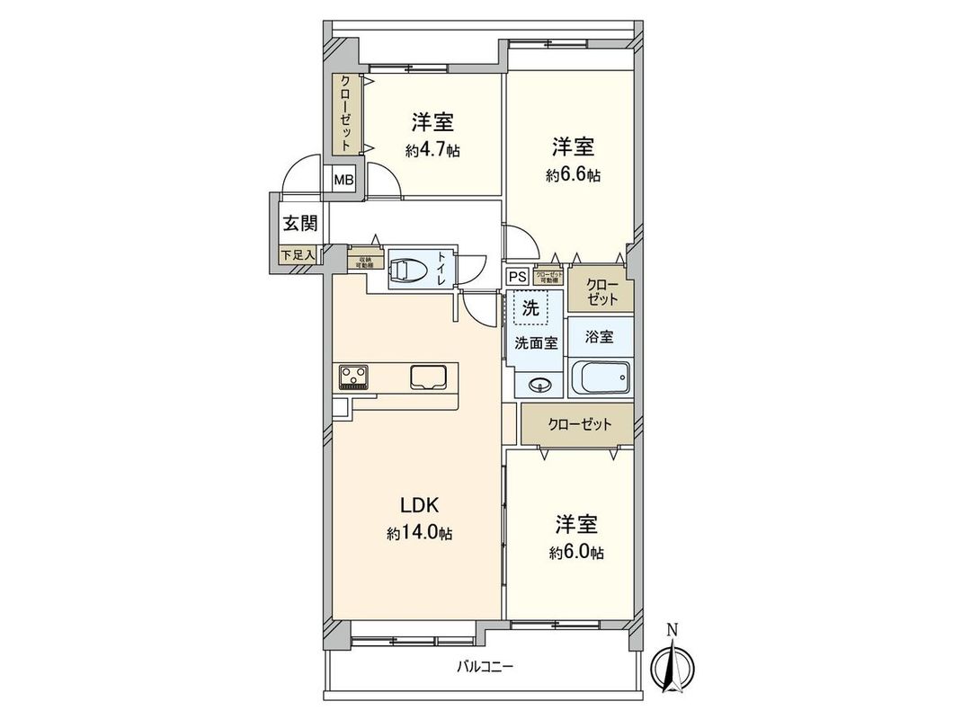 3LDK Apartment for Sale in Minami-ku, Fukuoka City - Thumbnail 3