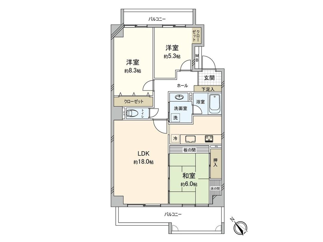 3LDK Apartment for Sale in Kasuga City, Fukuoka - Thumbnail 3