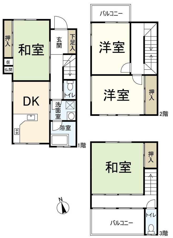 4DK Terrace House for Sale in Higashi-Osaka, 5 Min Walk to Station - Thumbnail 2