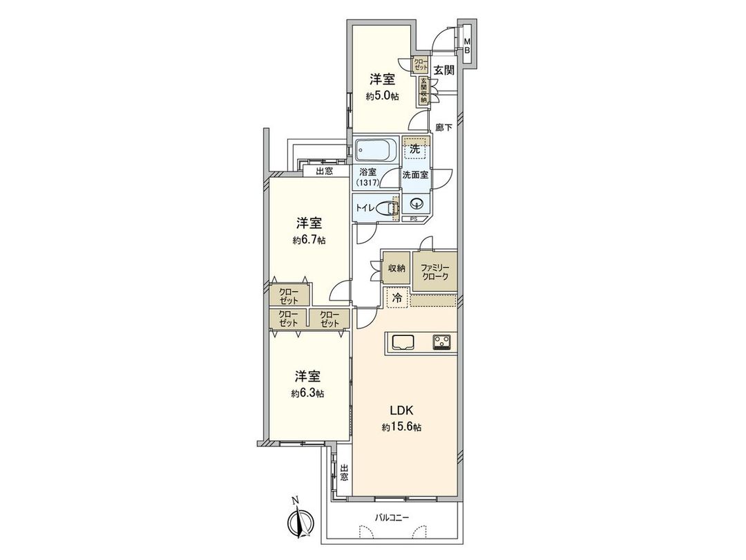 3LDK Apartment for Sale in Saginuma, Kawasaki, 80.54 sqm - Thumbnail 3