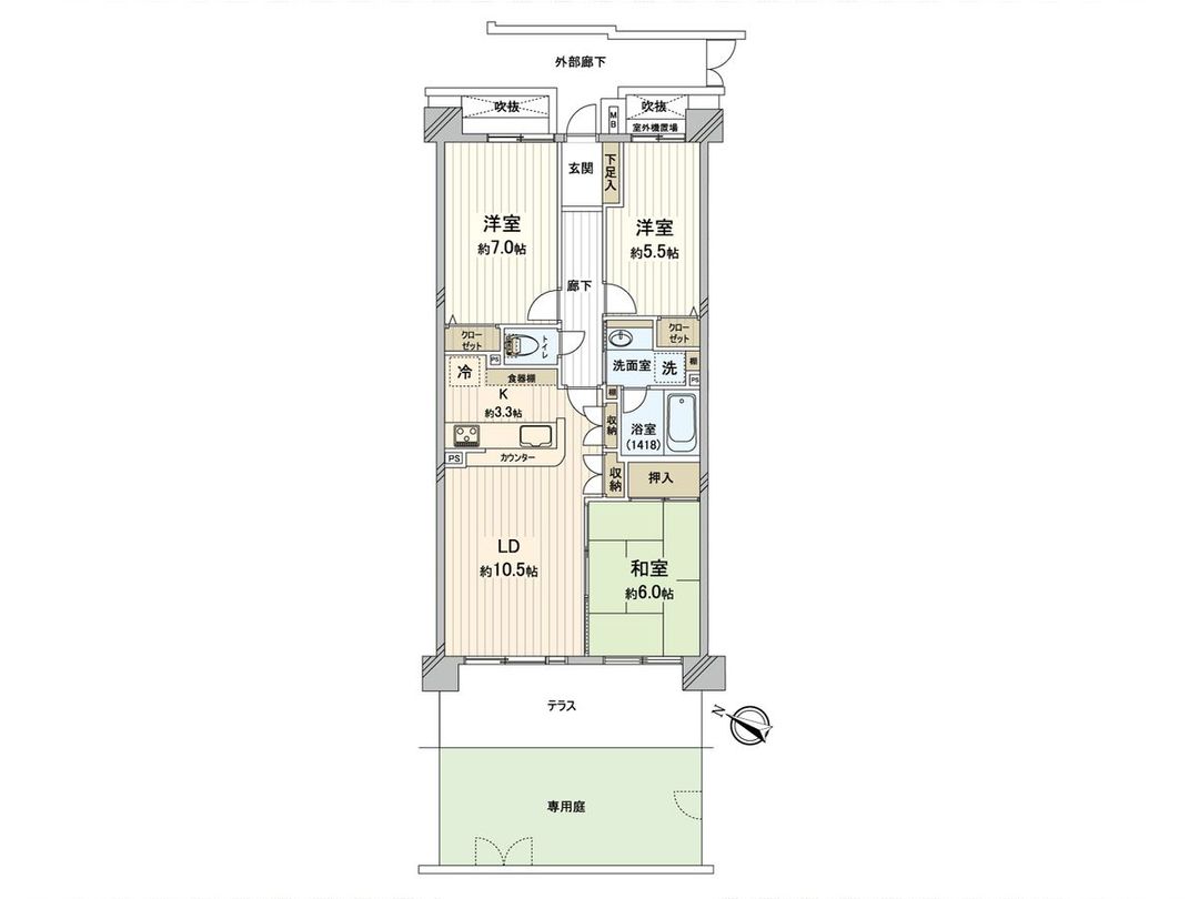 3LDK Apartment for Sale in Midori Ward, Yokohama, 70.2 sqm - Thumbnail 3