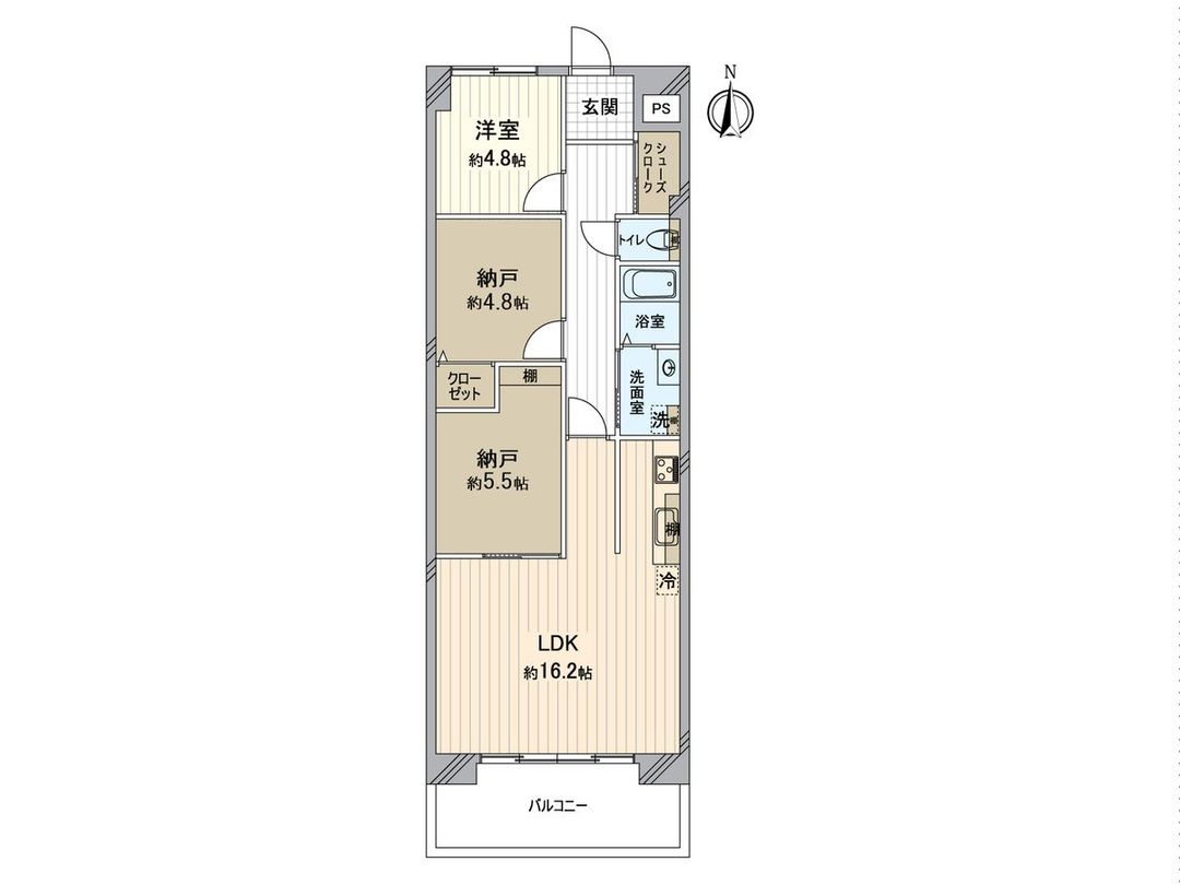 Renovated 1SLDK Apartment in Okayama City, 70 sqm - Thumbnail 3