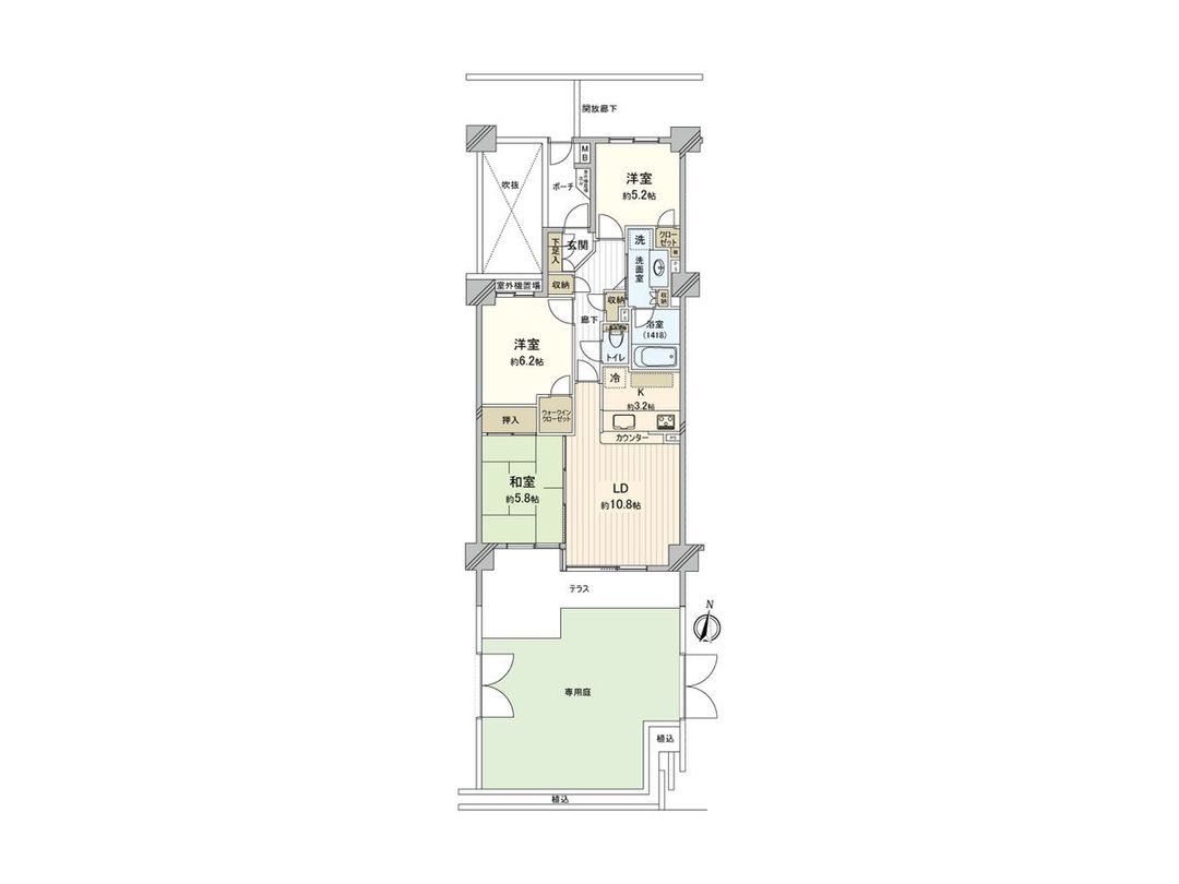 3LDK Apartment with Private Garden in Chofu, Tokyo - Thumbnail 3