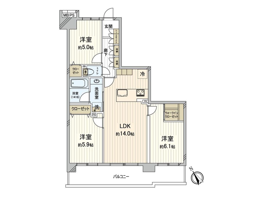 Crest Court Suginami Miyamae 3LDK Apartment for Sale in Tokyo - Thumbnail 3