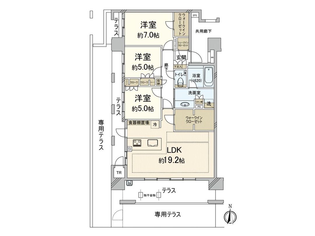 New 3LDK Apartment in Chuo-ku, Fukuoka City - Thumbnail 3
