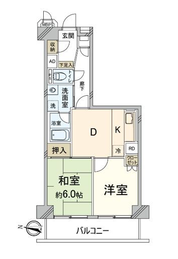 Nissho Iwai Ryokuchi Koen Mansion 2DK for Sale in Toyonaka - Thumbnail 3