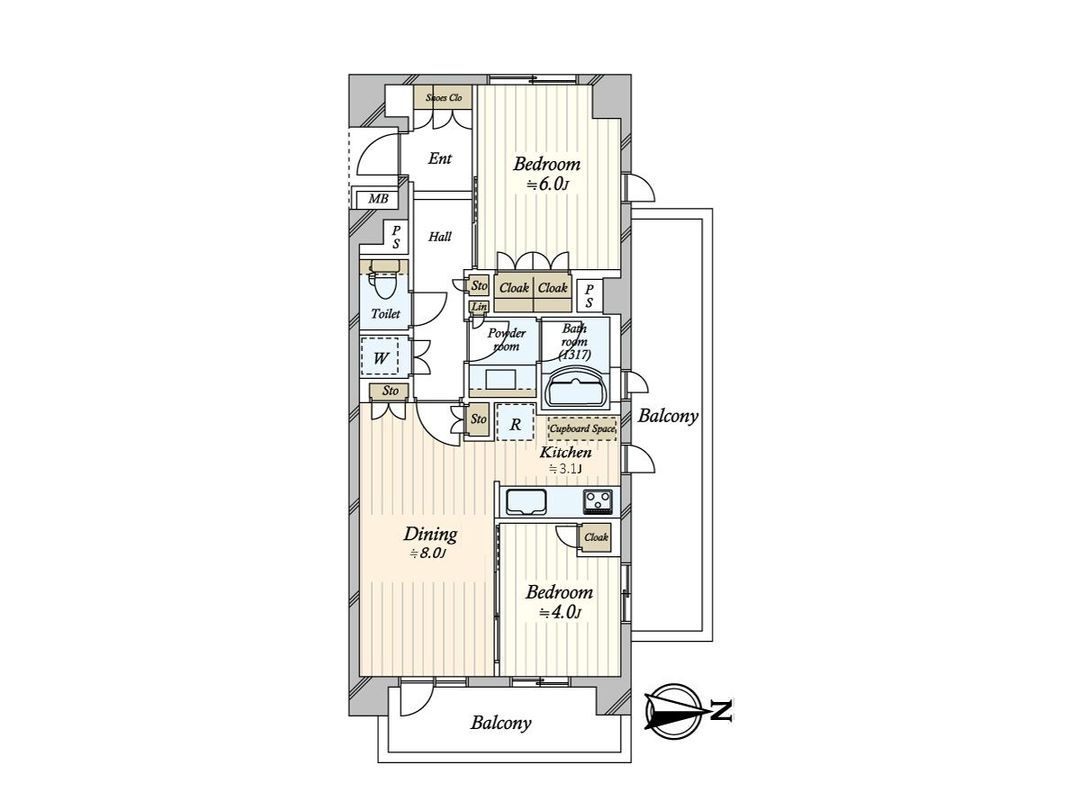 Park Homes Suginami Kakinoki 2DK Apartment for Sale in Tokyo - Thumbnail 2