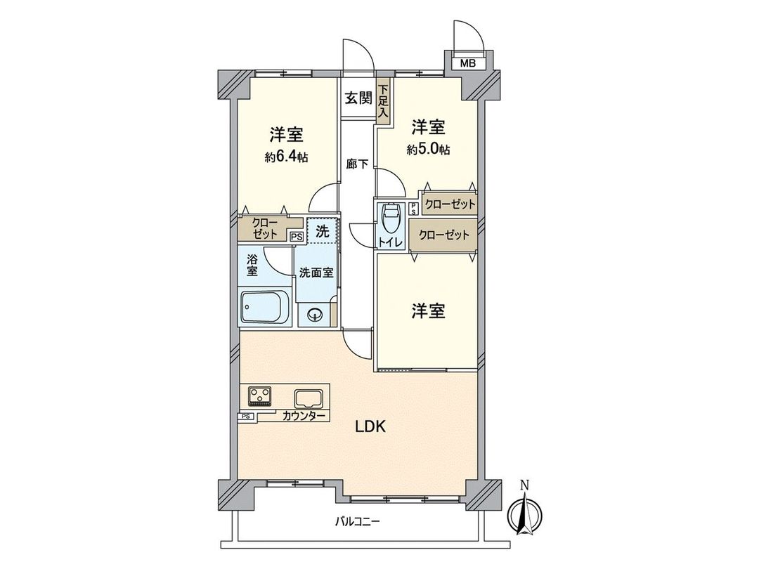 3LDK 71m² Apartment for Sale Near Chayama Station, Fukuoka - Thumbnail 3