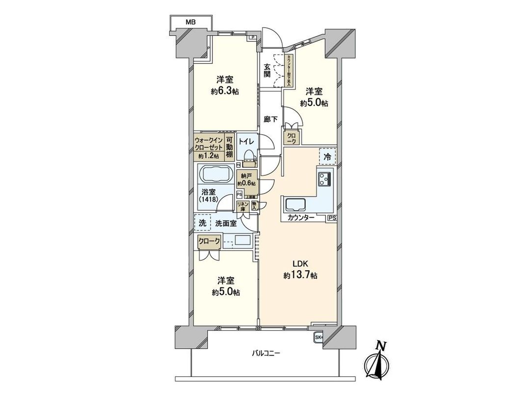3LDK Apartment in Yokohama Sakae-ku Near Hongodai Station - Thumbnail 3