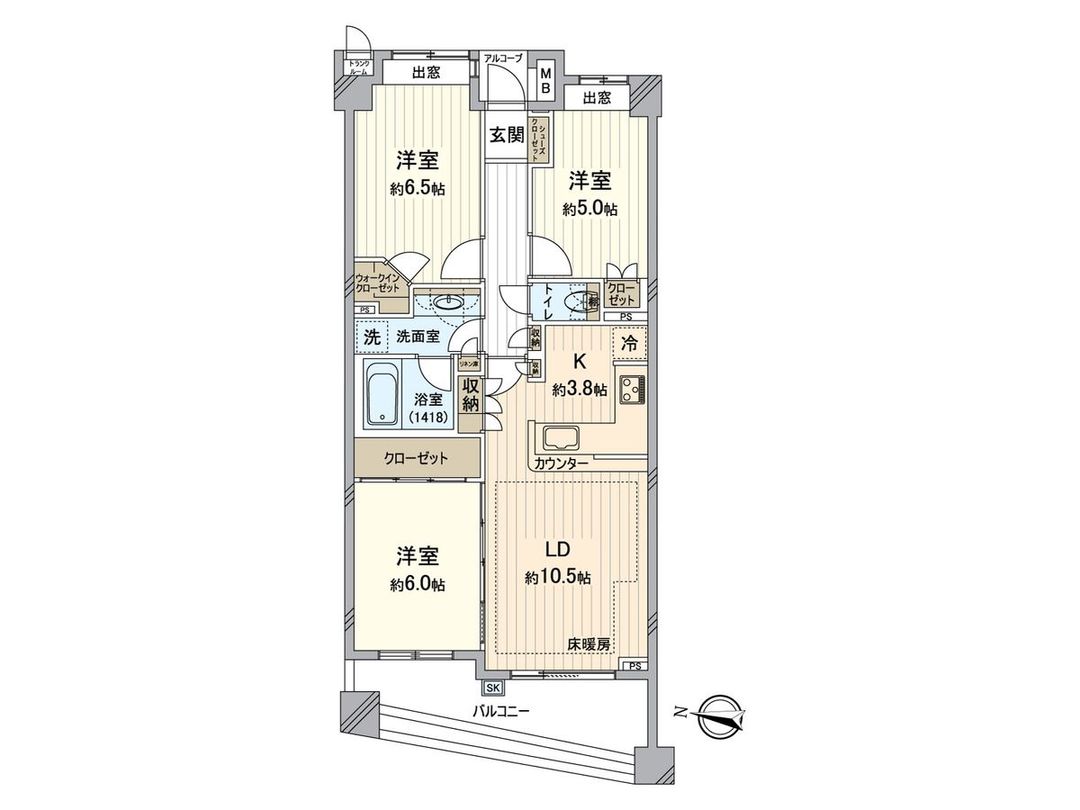 Renovated 3LDK Apartment near Kajigaya Station, Kawasaki - Thumbnail 3