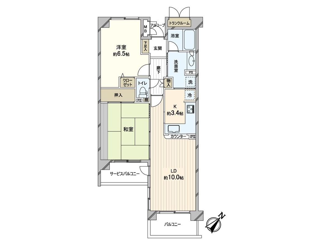 2LDK Apartment in Konandai Hills, Yokohama - 59.47 sqm - Thumbnail 3