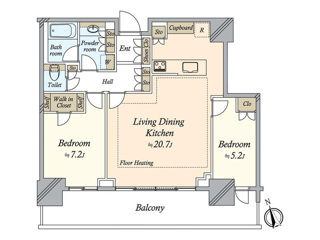 2LDK Apartment for Sale in Kachidoki, Chuo City, Tokyo - Thumbnail 3