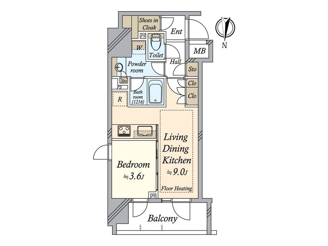 Sunwood Kinshicho Flats 1LDK Apartment in Sumida, Tokyo - Thumbnail 2