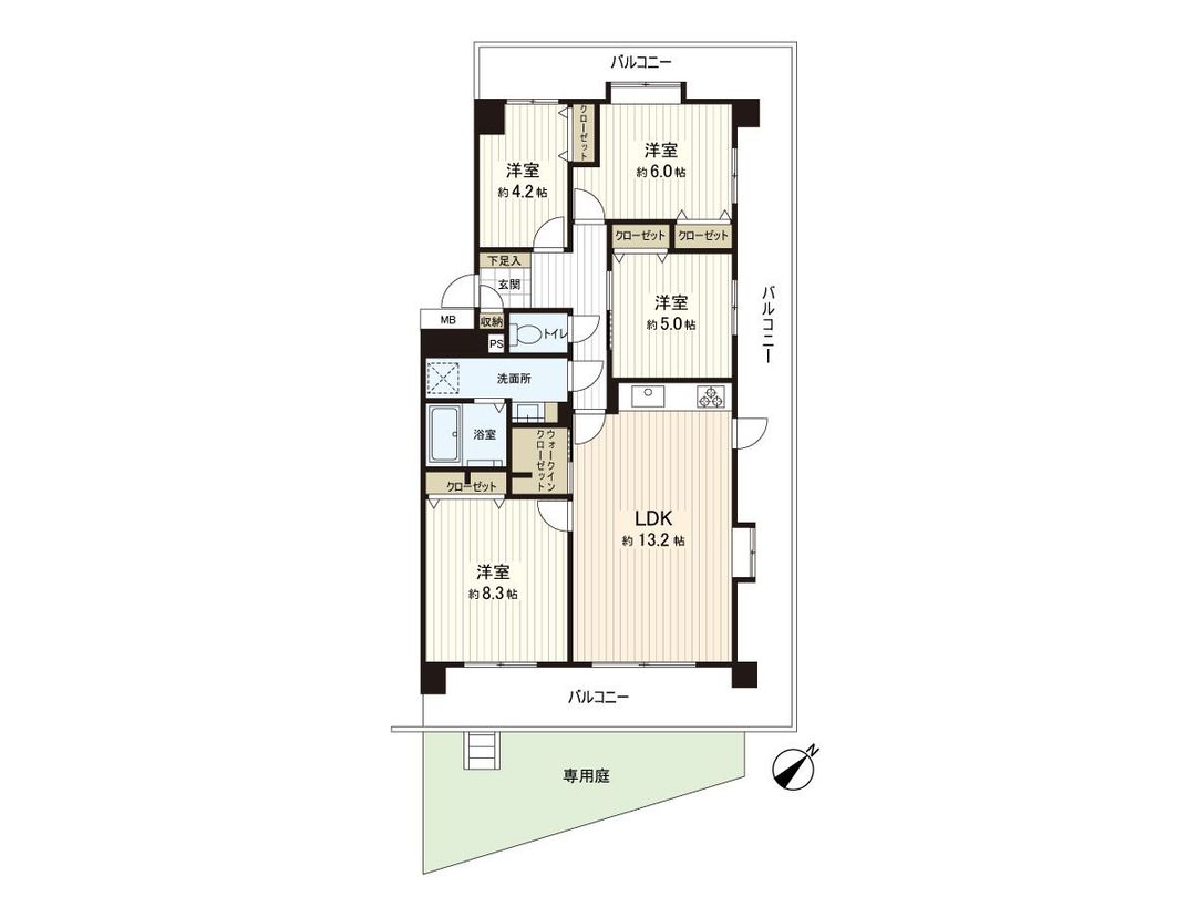 Renovated 3LDK Apartment with Garden near Nakayama Station, Yokohama - Thumbnail 3