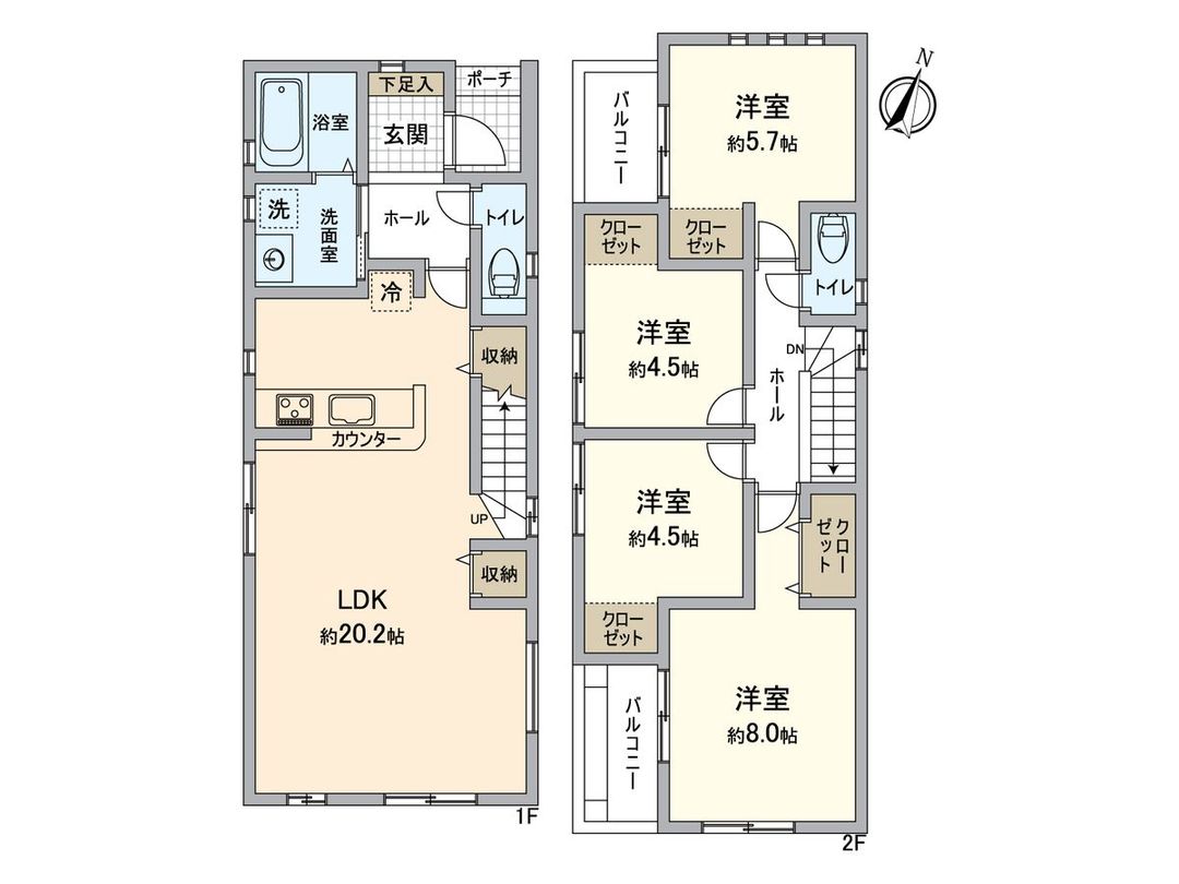 New 4LDK House for Sale in Kasugai, Aichi Prefecture - Thumbnail 3