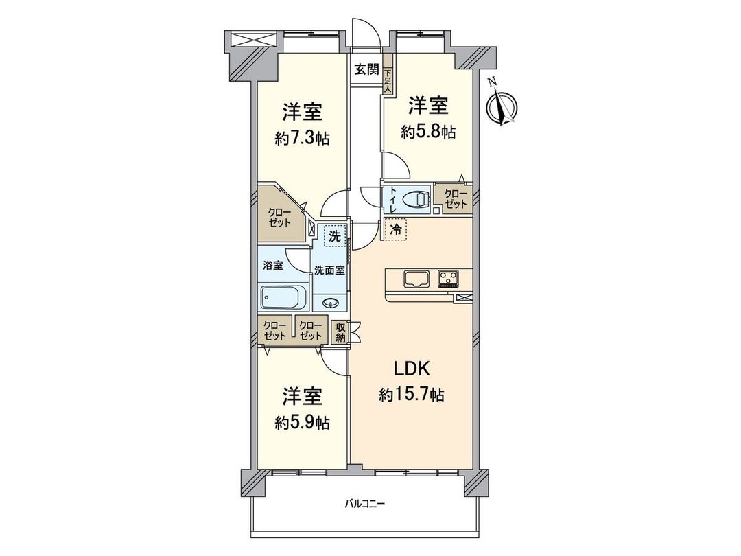 3LDK Apartment for Sale in Shingu Town, Fukuoka - Thumbnail 3