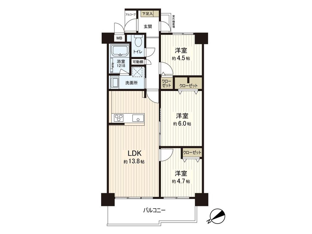 Renovated 3LDK Apartment Near Shin-Kobe Station, Kobe - Thumbnail 3