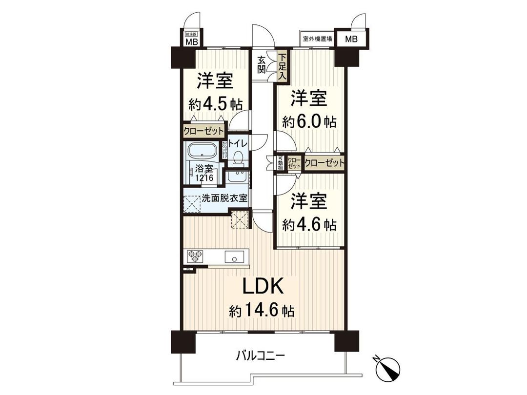 3LDK Apartment for Sale in Yodogawa-ku, Osaka - Thumbnail 3