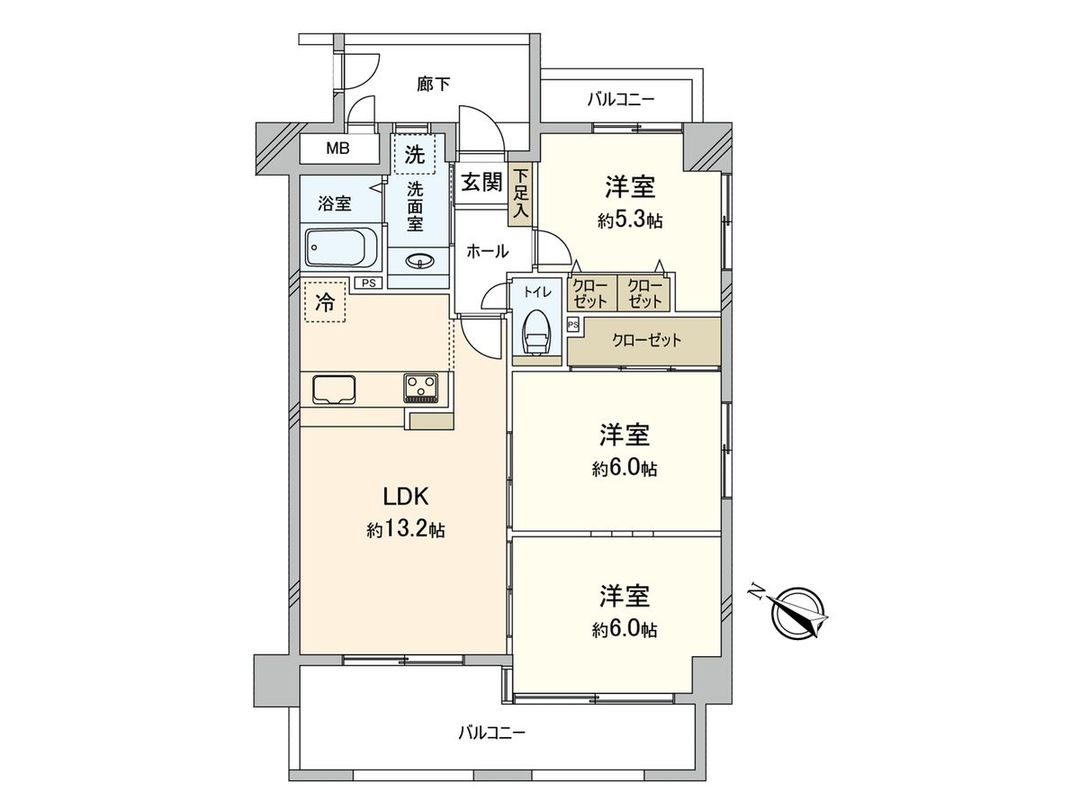 3LDK Apartment for Sale in Higashi Ward, Hiroshima - Thumbnail 3