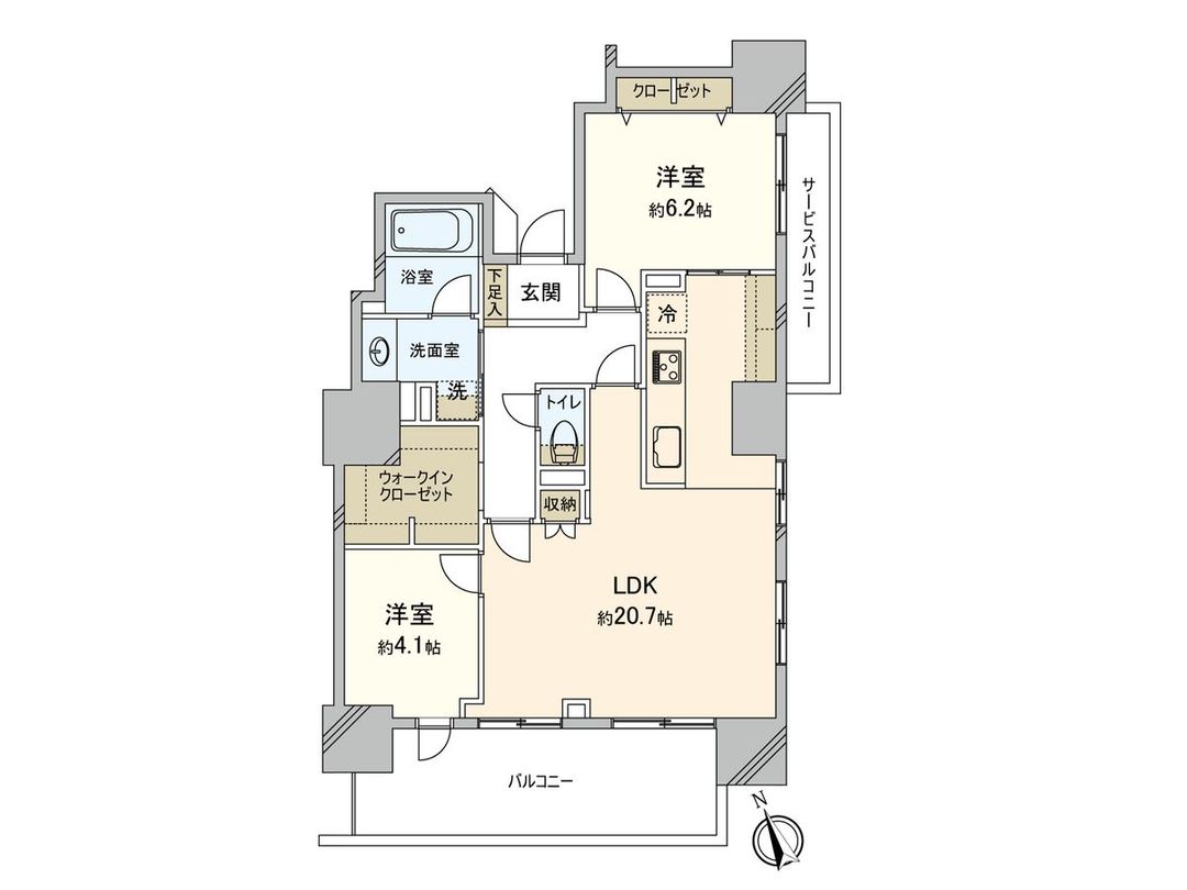 Park House Fuchu Midoricho 2LDK Apartment for Sale - Thumbnail 3