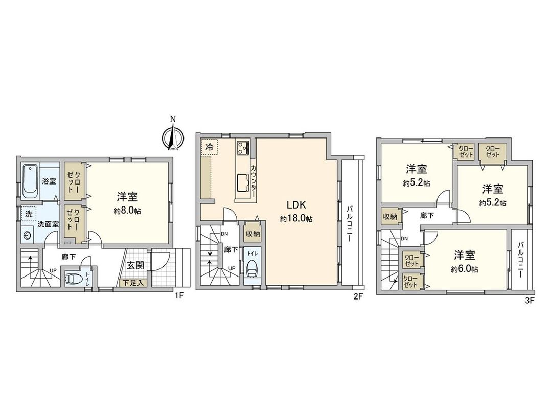 New 4LDK House for Sale in Minami-ku, Saitama City - Thumbnail 2