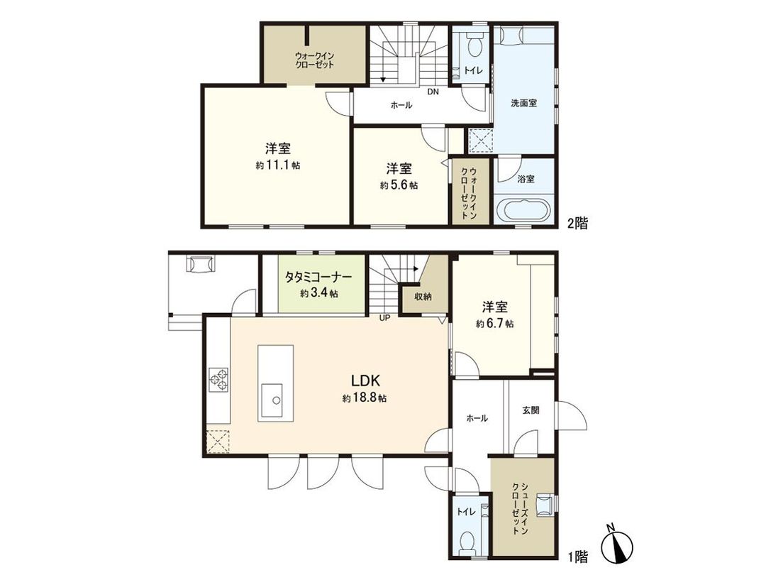 3LDK Detached House in Nanairo no Sato, Sendai | 129.18 sqm - Thumbnail 3