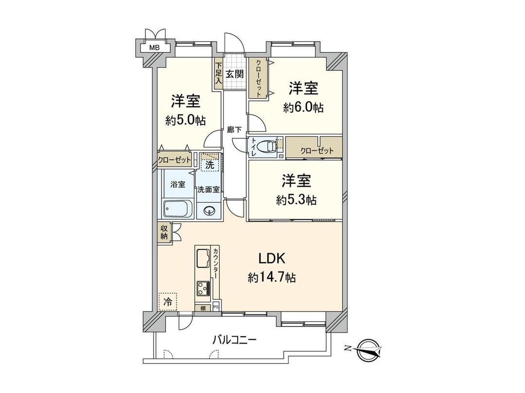 3LDK Apartment for Sale in Fukuoka City Jonan Ward - Thumbnail 3
