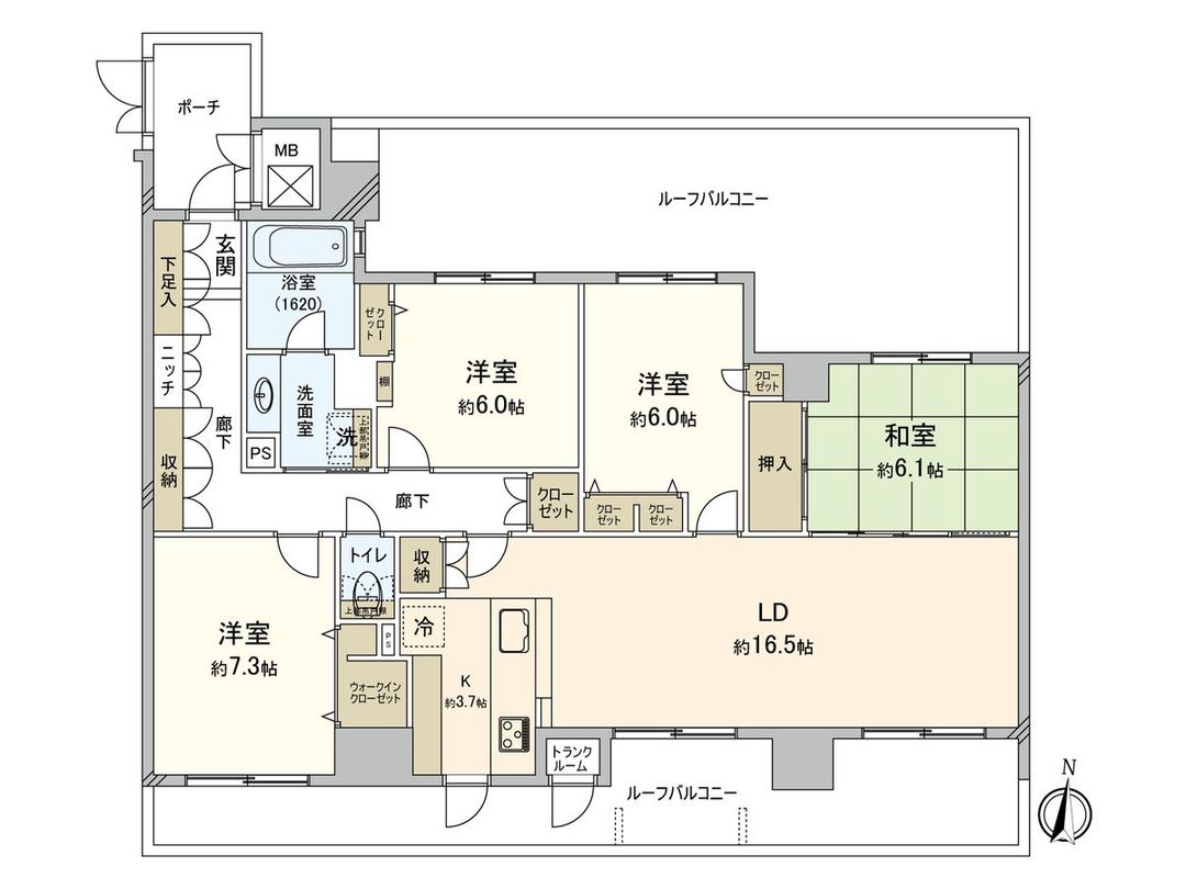 4LDK Apartment in Fujisaki, Fukuoka City - 105.88 sqm - Thumbnail 3