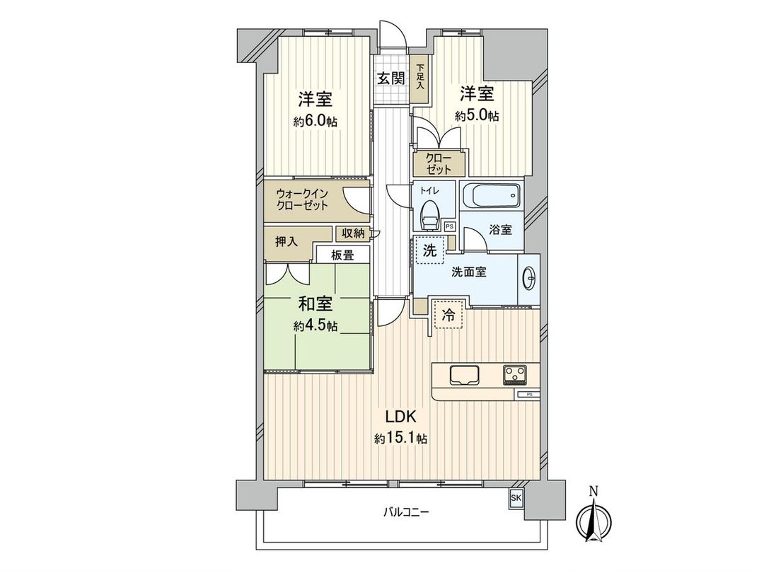 3LDK Apartment for Sale in Joto Ward, Osaka, 70.78 sqm - Thumbnail 3