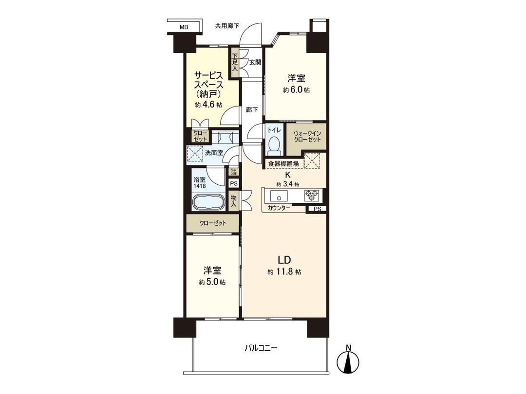 Sunryan Higashi-Totsuka 2SLDK Apartment for Sale in Yokohama - Thumbnail 3